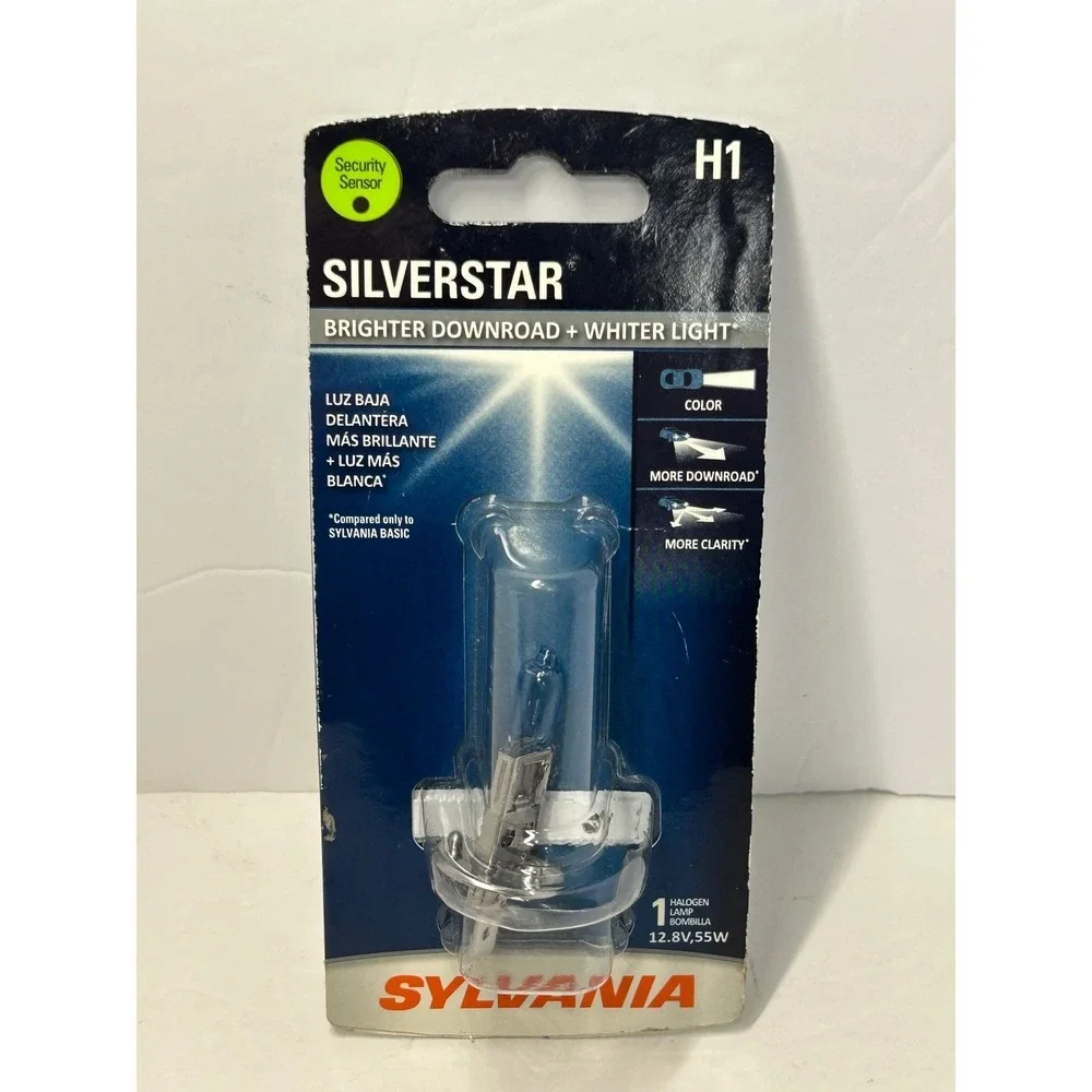 Sylvania SilverStar H1 Headlight Bulb Brighter Down-road Whiter‎ Light